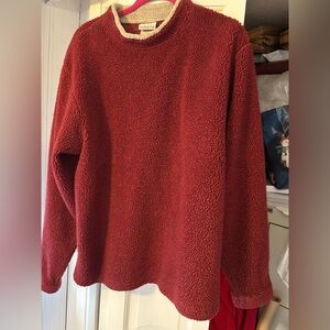 Sahalie Women's Rich Red Crew Neck Sweater